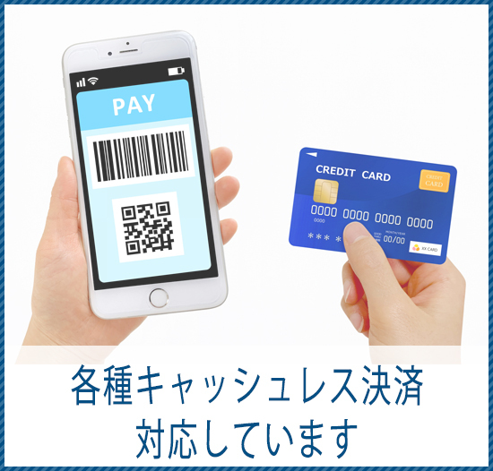各種キャッシュレス決済対応